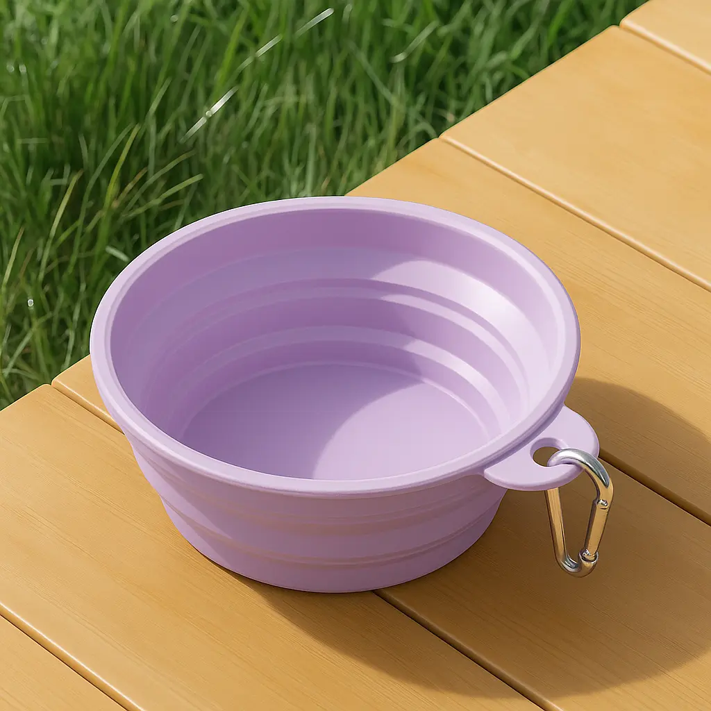Силіконова складна дорожня миска Derby Summer Collapsible silicone pet bowl - фото 2