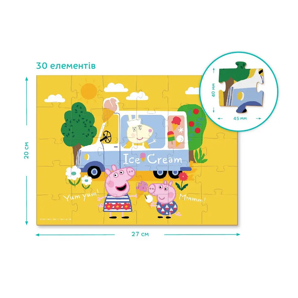 Дитячий пазл "Peppa Pig: Морозиво" 200300, 30 елементів - фото 3