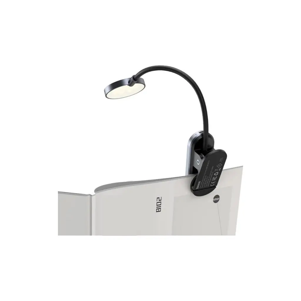 Настільна лампа Baseus Comfort Reading Mini Clip Lamp with battery Dark Gray (DGRAD-0G) - фото 3