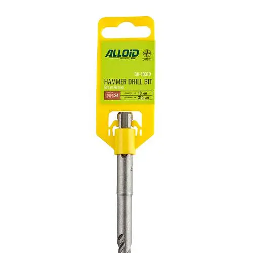 Бур по бетону Alloid SDS-plus S4 QUADRO 10x310 мм (CH-10310) - фото 2