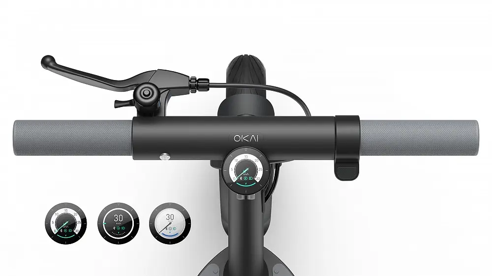 Електросамокат OKAI ES10-NEON Lite Black 9", 300(600)W, 7.8Ah, 30km, 25km\h, 20%, NFC, App,15kg (ES10-B) - фото 7