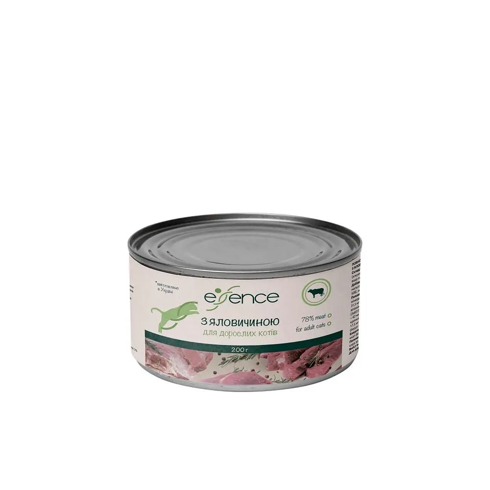 Вологий корм для дорослих котів Essence 200 г (говядина) - фото 2