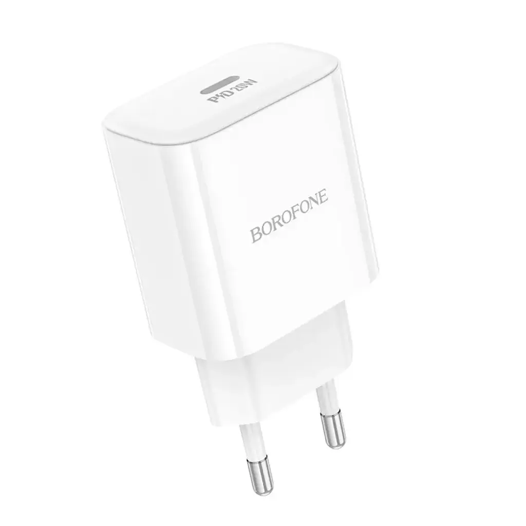 Зарядний пристрій BOROFONE 1xUSB-C PD 20 Вт BA81A білий (6941991108181) - фото 2