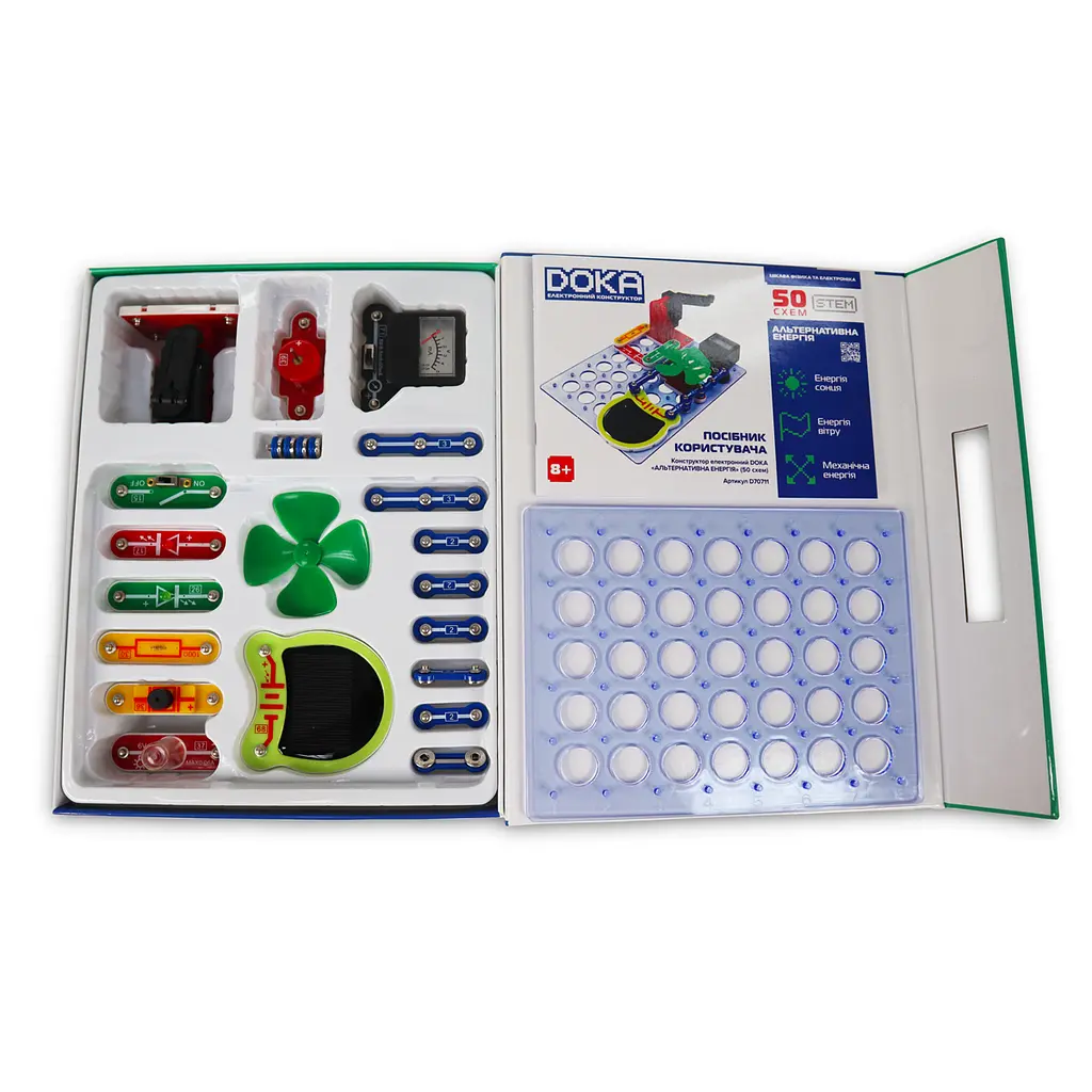 Конструктор электронный Doka Альтернативная энергия 50 схем - фото 4
