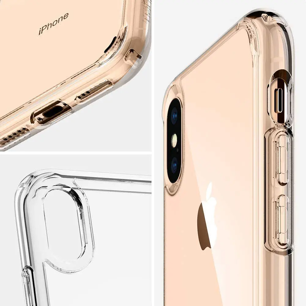 Чохол оригінальний протиударний Spigen Ultra Hybrid 057CS22127 для iPhone X/XS Crystal Clear - фото 7