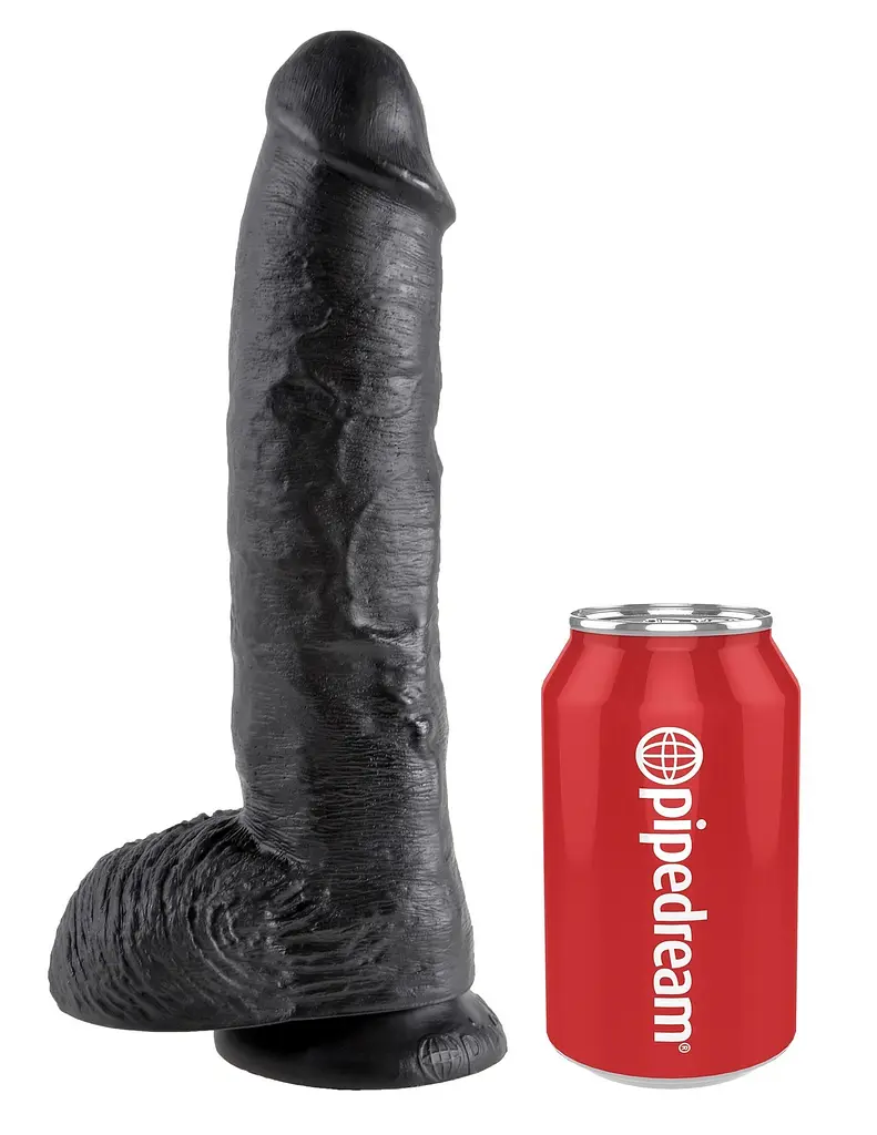 Фалоімітатор King Cock With Balls 10" 27 см чорний - фото 5