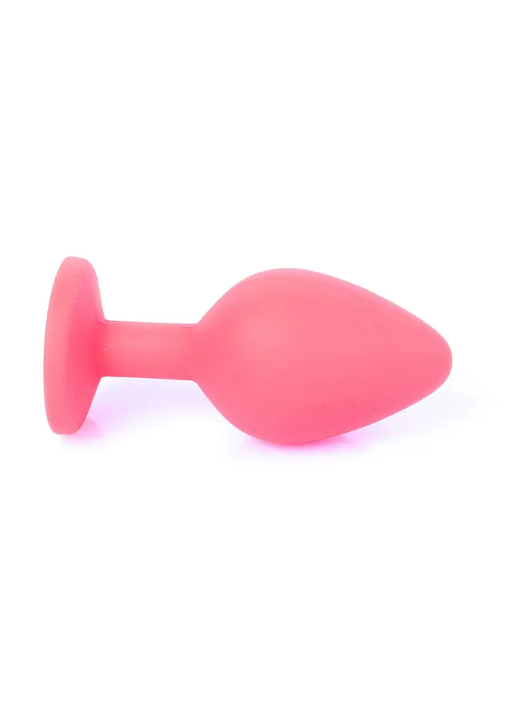 Анальна пробка - Jewellery Silicone Red Plug M Blue - фото 6