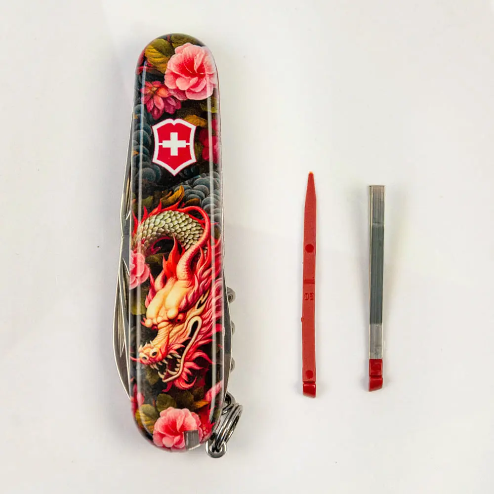 Ніж Victorinox Spartan Zodiac 91мм 12функ Китайський зелений дракон - фото 4
