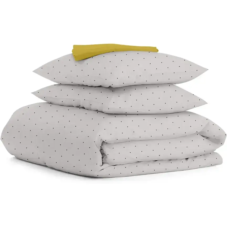 Комплект постільної білизни Cosas полуторний MINI DOTS CS1 160 x 220 см (DotsGreyBeige_94Marmalade_160)