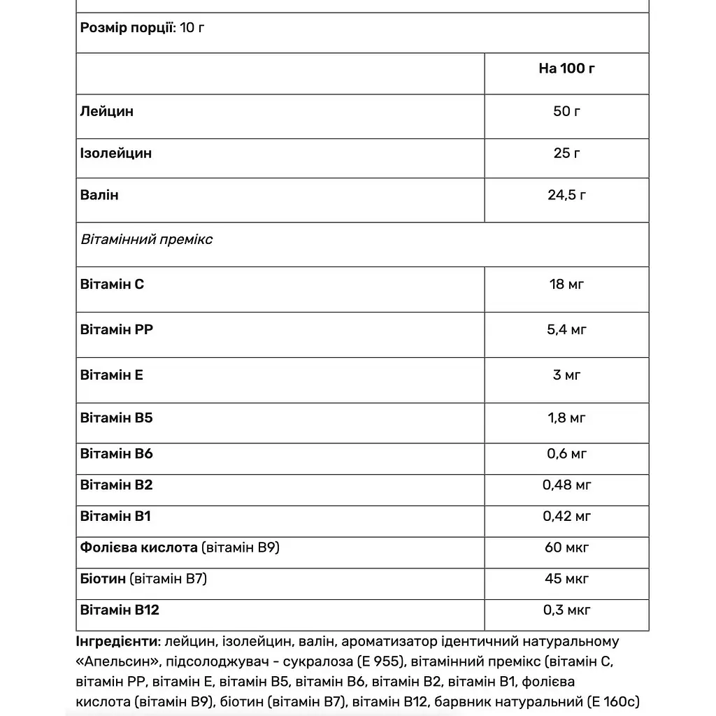 Амінокислоти Power Pro ВСАА фруктовий пунш 500 г  - фото 2