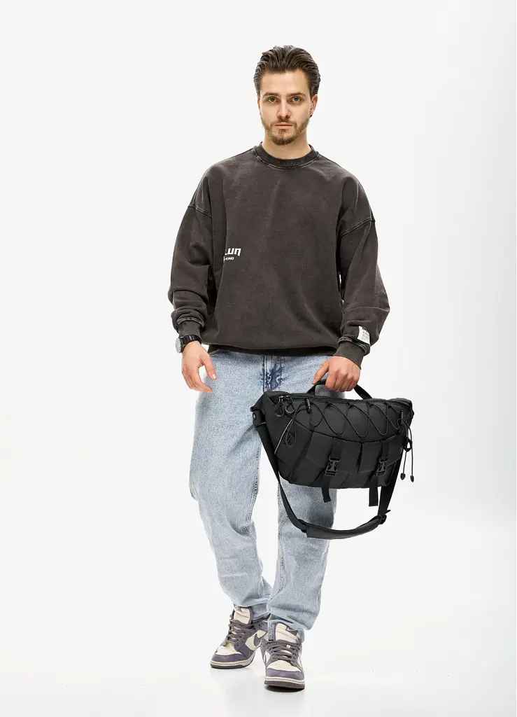 Чоловіча cумка-бананка під ноутбук Sambag Urban Pro чорна 46 × 26 см (51411264m) - фото 2