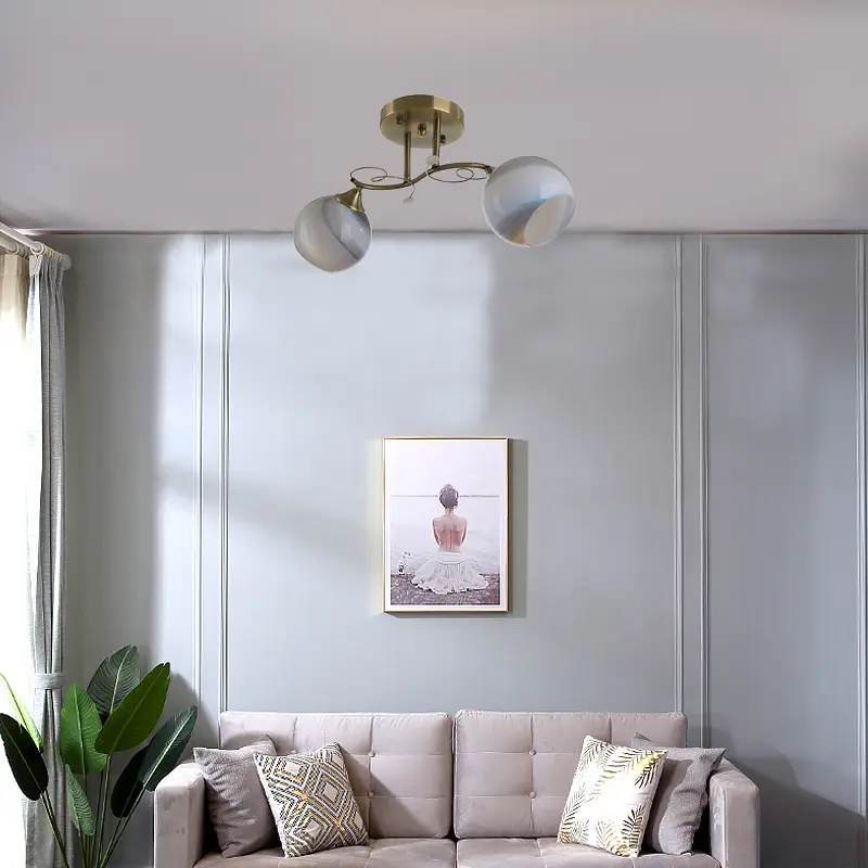 Люстра Brille потолочная для прихожей E27 60W AB (LK-682C/2) - фото 4