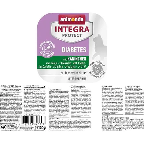 Корм вологий ветеринарний для кішок Integra Protect Diabetes with Rabbit при діабеті, з кроликом, 100 г - фото 2