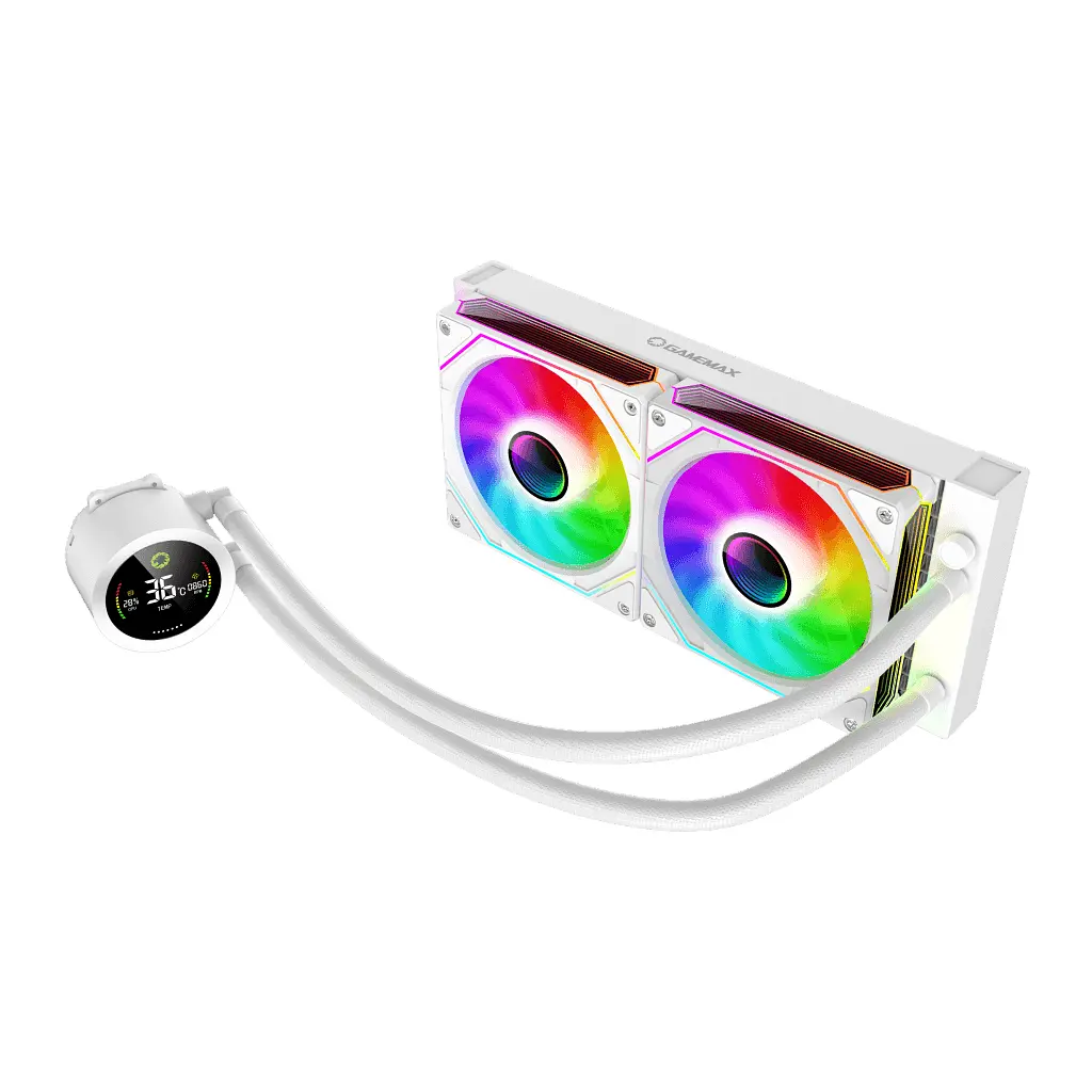Система рідинного охолодження Gamemax IceBurg 240 Digital WH - фото 2