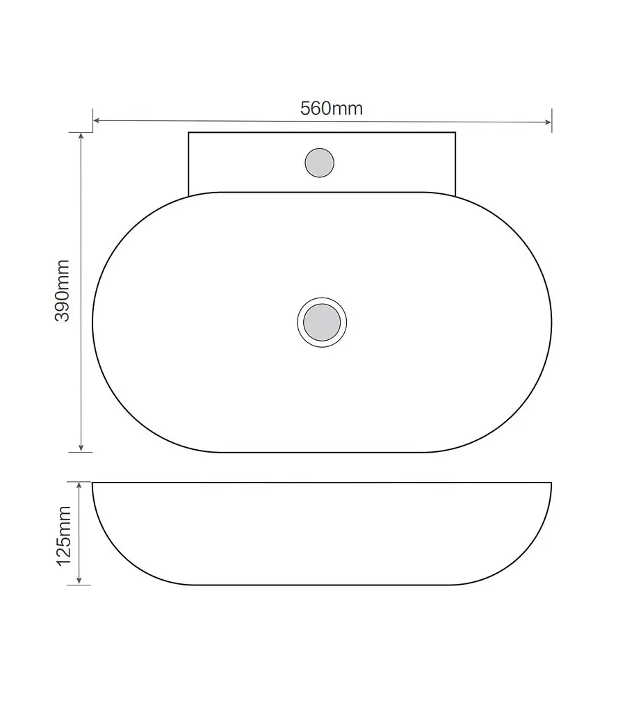 Умивальник підвісний Mixxus Premium Diverse-0201 560x390x125 мм з отвором під змішувач MP6510, Білий - фото 8