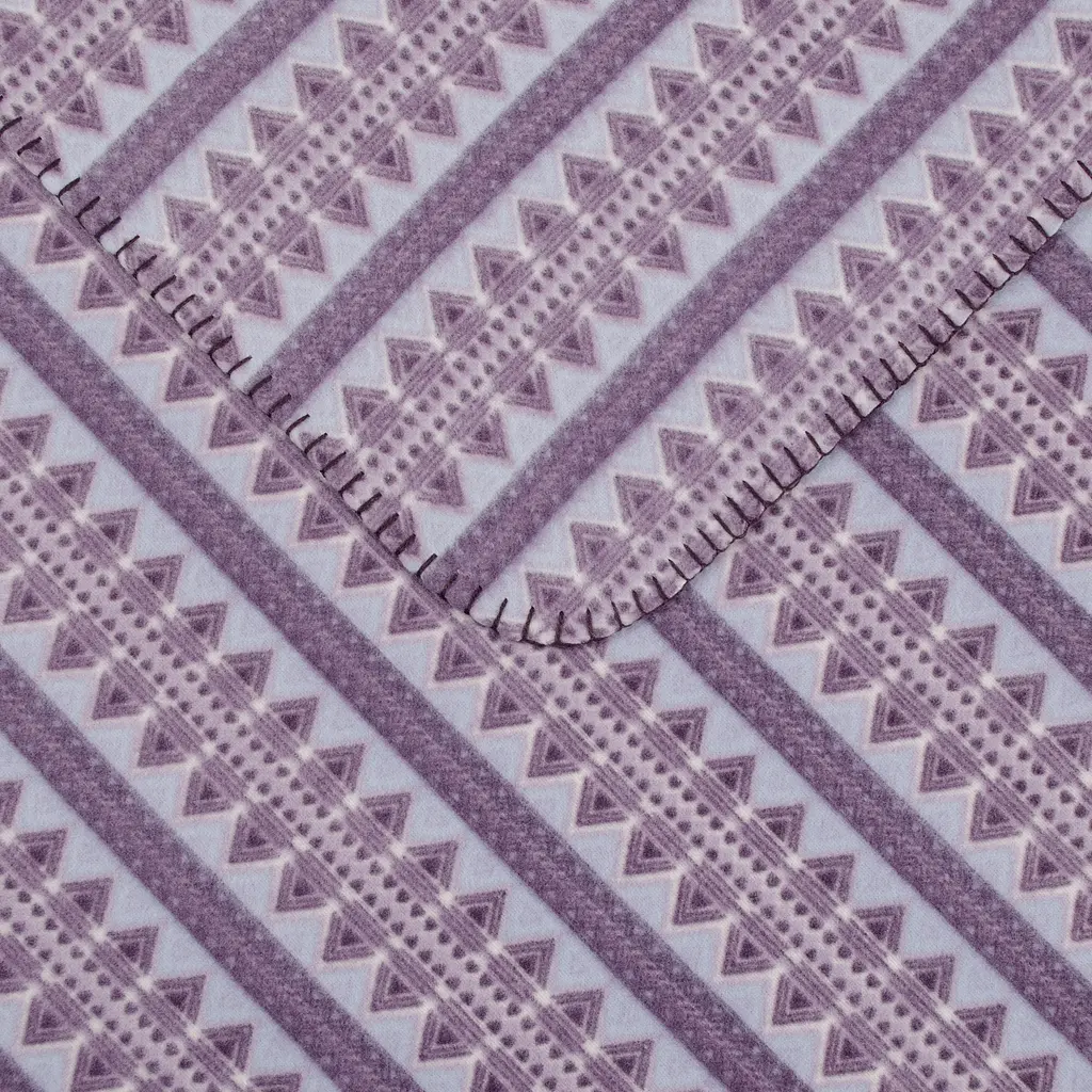 Плед флисовый Home line Полар Принт Полоска с рубчиком, 220х160 см, фиолетовый (170770) - фото 2