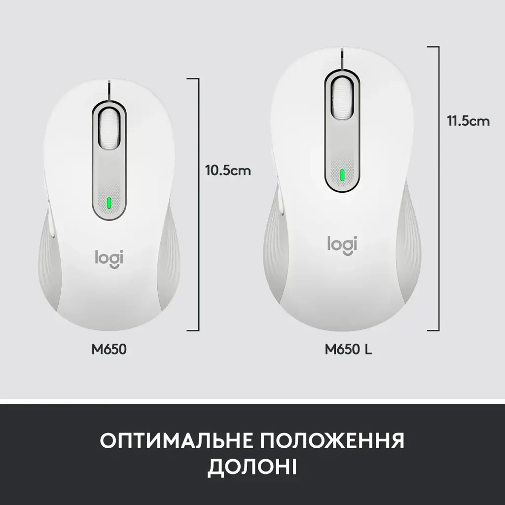 Мишка Logitech Signature M650 Wireless for Business Off-White (910-006275) - фото 7