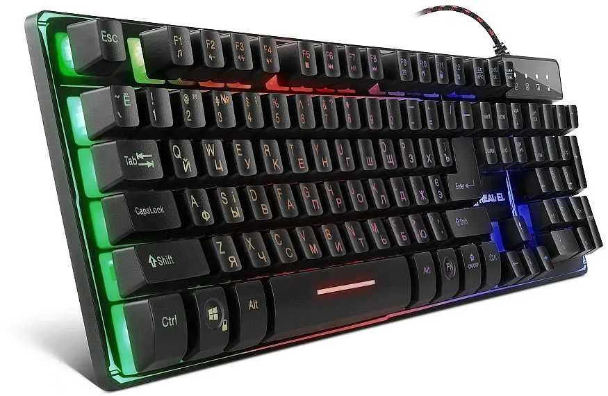 Клавіатура Real-el Gaming 8700 Чорний - фото 3