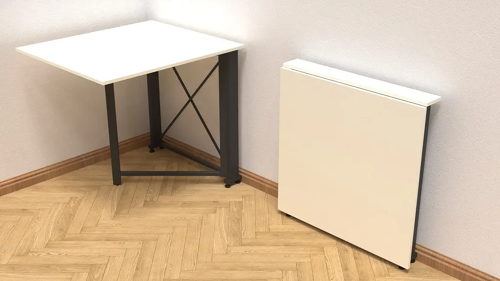 Стол-книга трансформер Орион 1 Ferrum-decor 750x810x730 Черный металл ДСП Белое 16 мм (FRD-104597) - фото 7