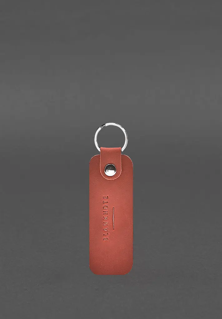 Шкіряний брелок для Авто Mercedes кораловий Crazy Horse - фото 3