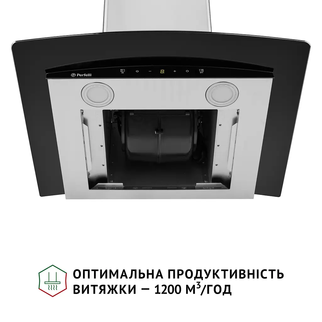 Витяжка декоративна зі склом PERFELLI GRASSI 6PWX INOX - фото 9