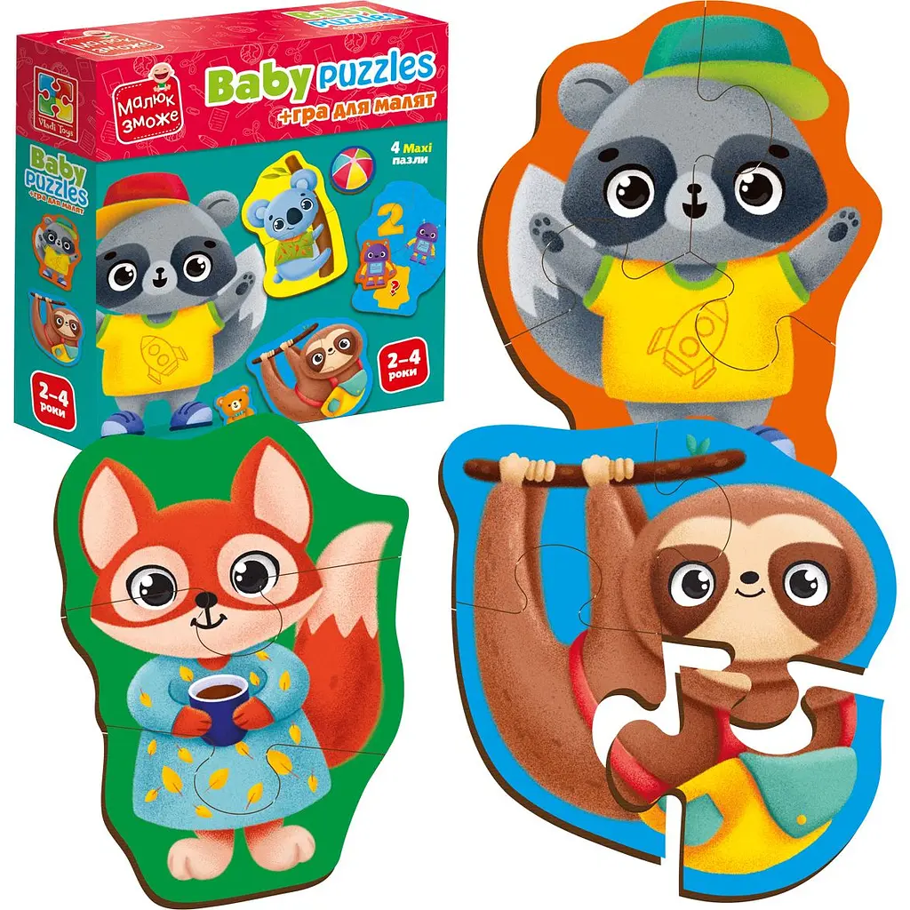 Пазлы картонные с игрой Vladi Toys Малыш сможет 12 элементов (VT1722-27) - фото 2