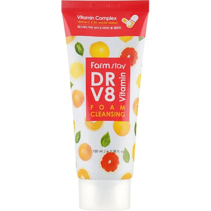 Пенка для умывания FarmStay DR.V8 Vitamin Foam Cleansing Витаминная 100 мл (8809469775885)