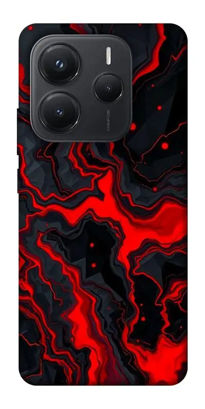 TPU чохол Demsky Black red marble для Xiaomi Redmi Note 14 5G