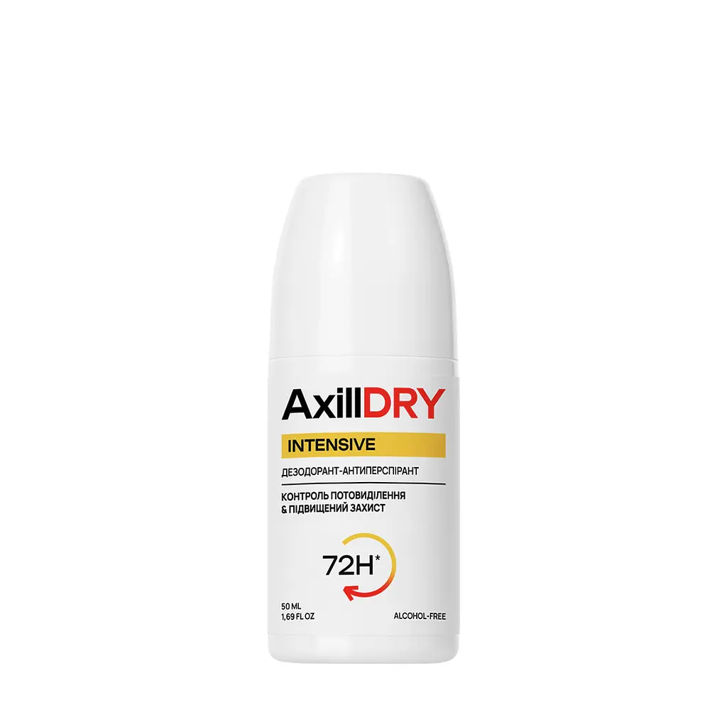 Антиперспірант від поту кульковий AxillDRY Intensive 72 години, 50 мл
