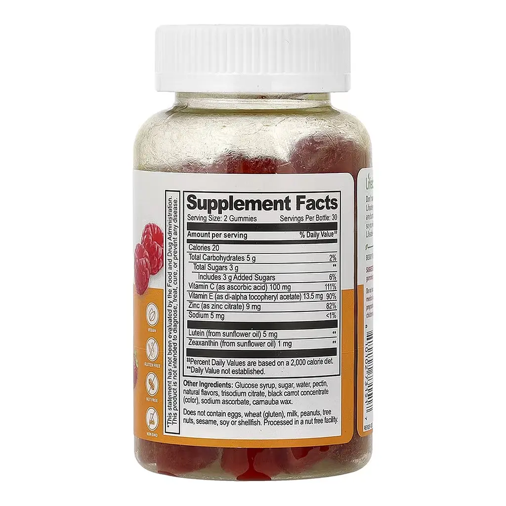 Лютеїн Lifeable (Lutein and Zeaxanthin Adults) для зору 60 жувальних цукерок - фото 2