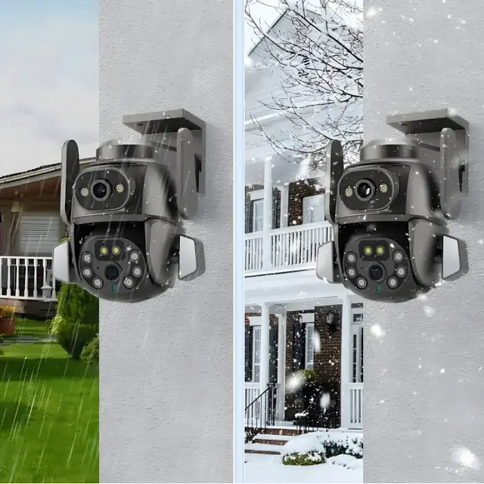 Камера відеоспостереження зовнішня камера вулична подвійна чорна WIFI DOUL CAM Q-821 FULL-HD 4Mp - фото 6