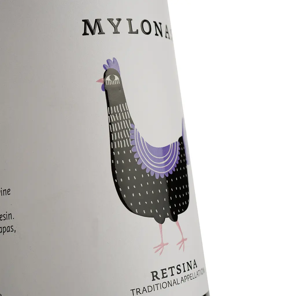 Вино Mylonas Retsina белое сухое 0.75 л - фото 4