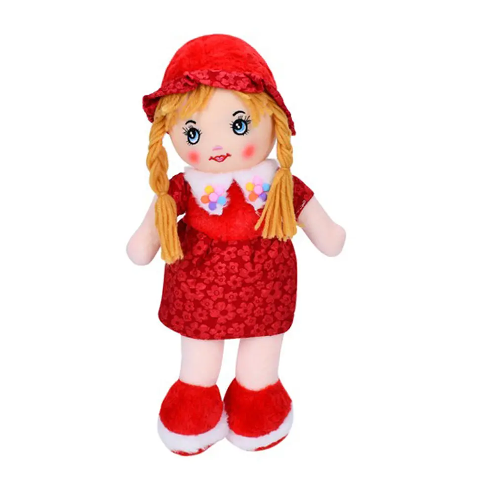 Дитяча іграшкова лялька FG240408152A-1(Red) 38 см, м'яка набивна, петелька