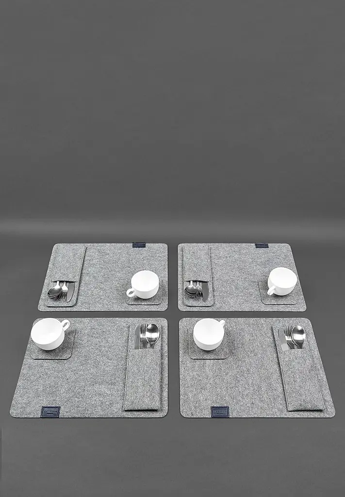 Набор для сервировки стола на 4 персоны синий - фото 4