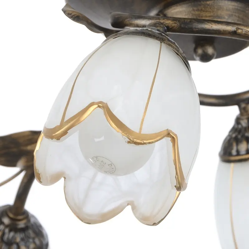 Люстра потолочная Brille флористика E14 40W BR (LK-148C/4) - фото 3