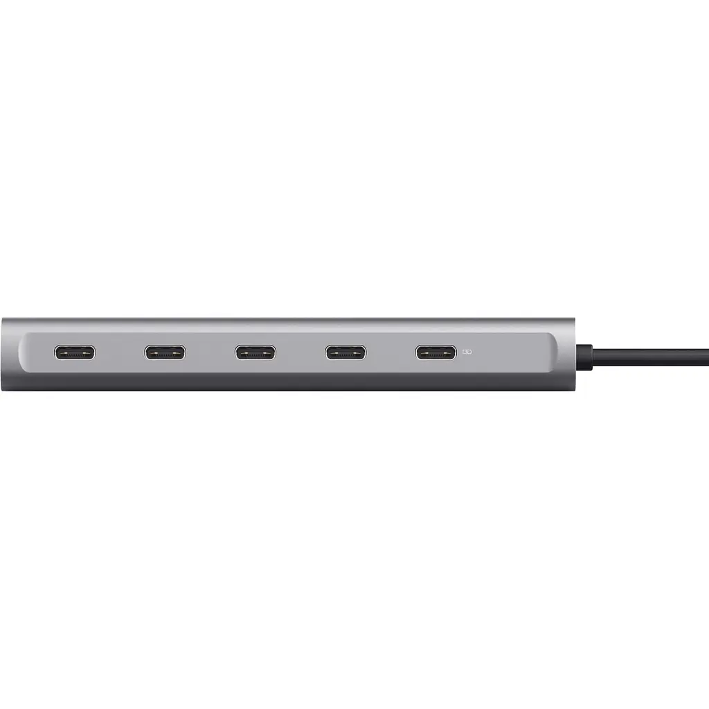 USB-Хаб Trust Halyx USB-C 5xUSB-C , Алюміній, 0.1м, сірий (25136_TRUST) - фото 4