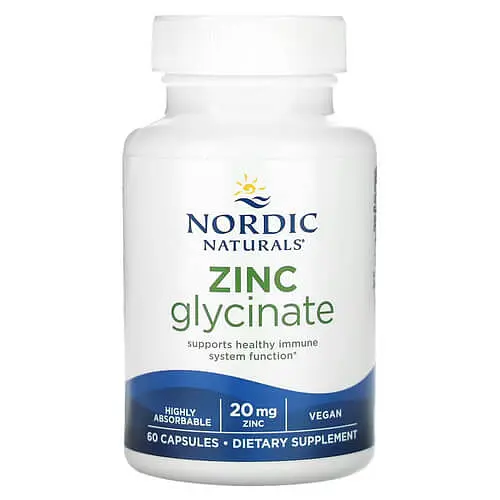 Цинк Zinc Glycinate 20 mg 60 капсул Nordic Naturals vit0004749 - фото 3