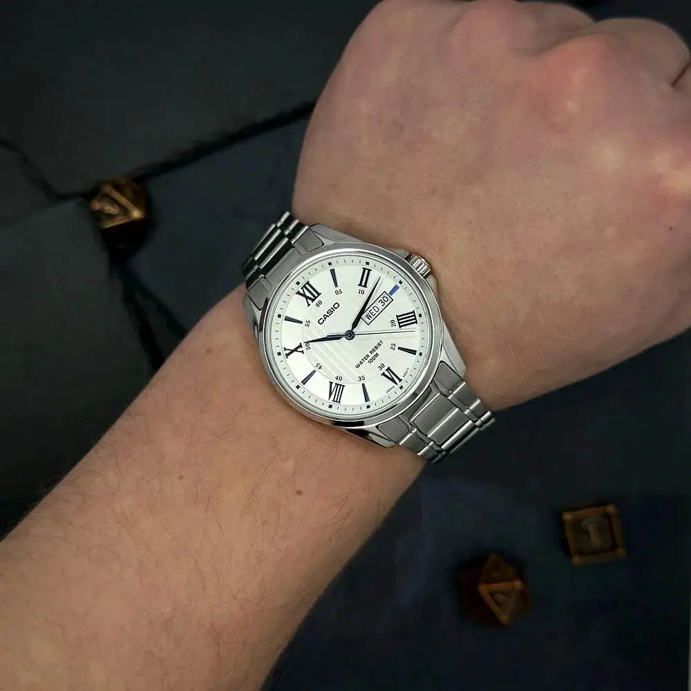 Чоловічий годинник Casio MTP-1384D-7A2 Сріблястий ( AT1141-0317 ) - фото 2