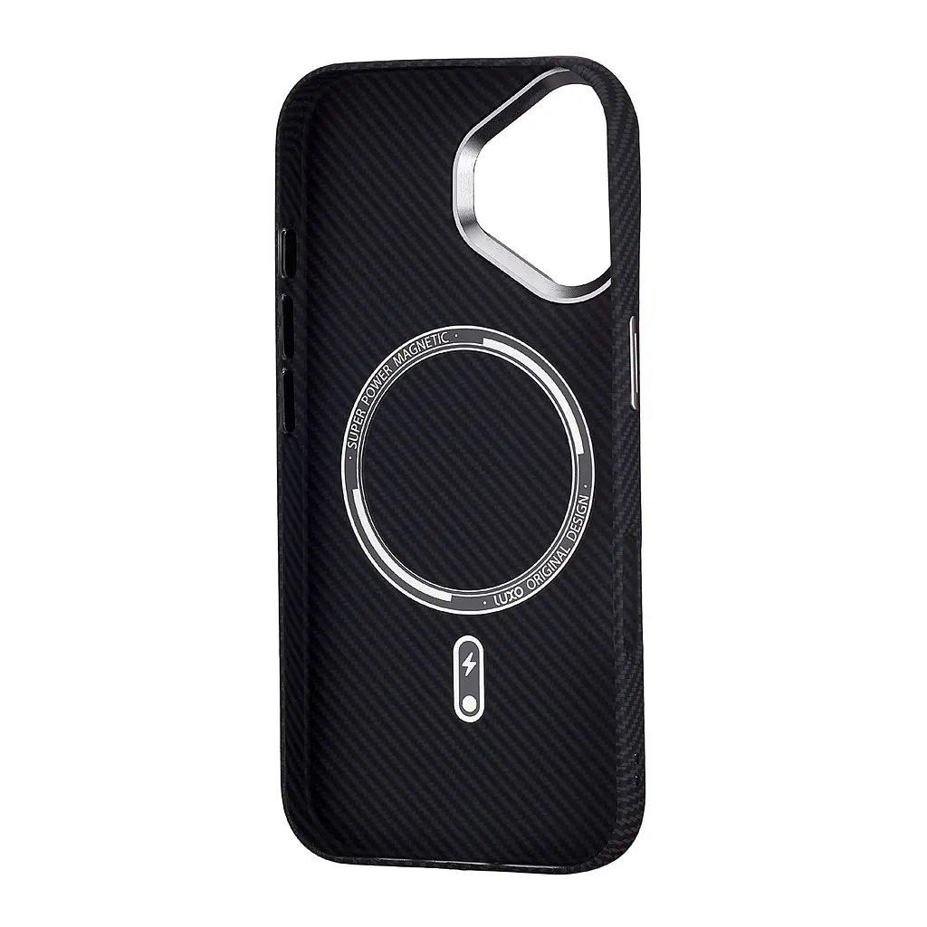 Чохол Luxo Free Air CarBon with MagSafe iPhone 17 Black - фото 3