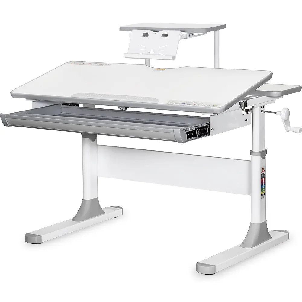 Дитячий стіл Mealux Edmonton Multicolor G з полицею S50 (арт. BD-610 W/MC + G+ S50 WG)
