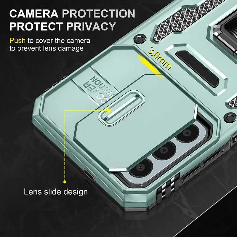 Ударостійкий чохол Camshield Army Ring для Samsung Galaxy A24 4G Зелений / Light Green - фото 2
