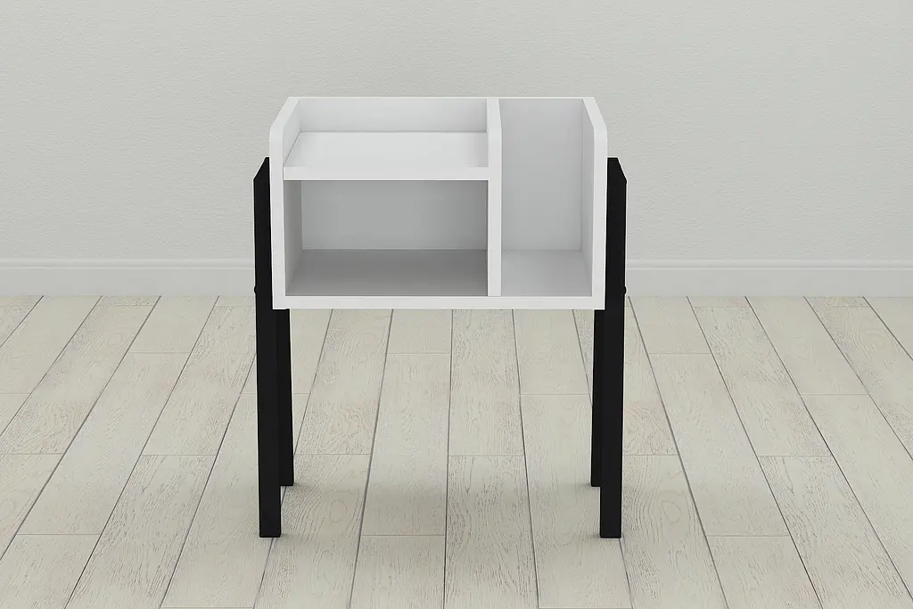 Тумба модульна Ferrum-decor Амелі 540x450x320 метал Чорний ДСП Білий 16 мм (FRD-103004) - фото 3