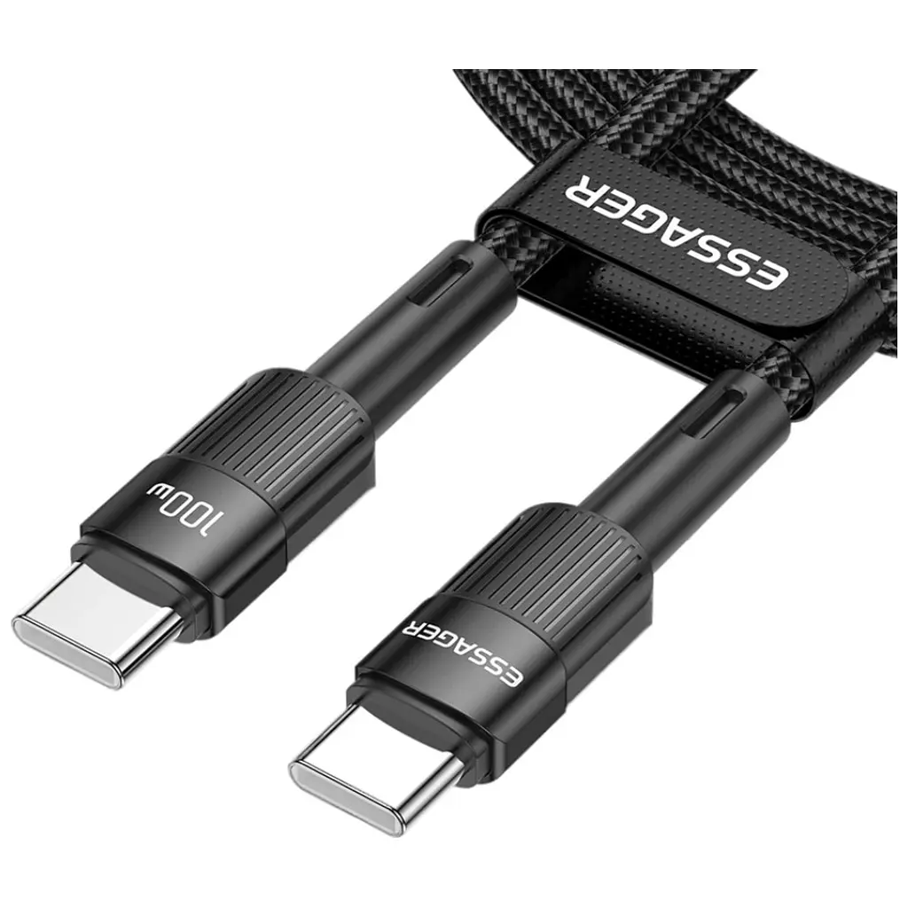 Дата кабель USB-C to USB-C 3.0m 100W black Essager (EXCTT1-XCC01) - фото 2