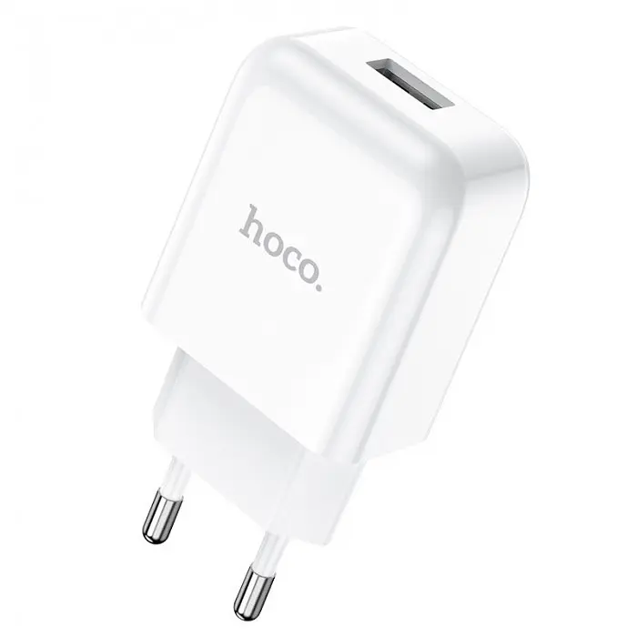 Сетевое зарядное устройство Hoco N2 Vigour с 1USB/2.1A с гибким кабелем Type-C Белый - фото 5