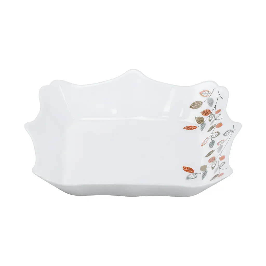 Столовий сервіз на 6 персон порцеляновий Leaf, білий TS Kitchen HP23405 - фото 12