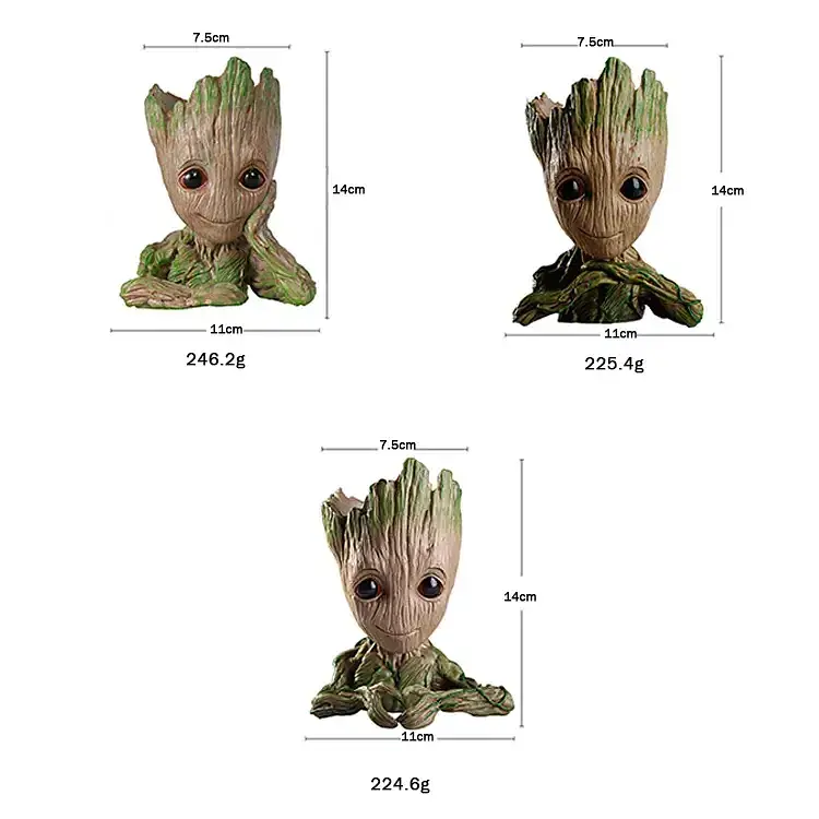 Набір горщиків для квітів та канцелярії Грут Groot G1 G2 G3 - фото 3