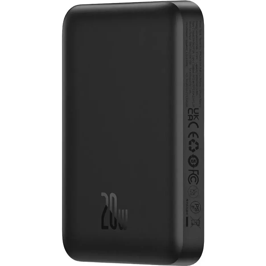 Портативный аккумулятор Baseus Magnetic Mini Air Wireless 20W 10000mAh black (P10059001113-00) - фото 3