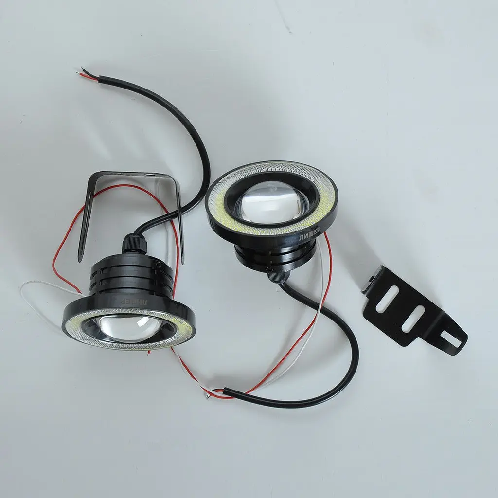 Протитуманні LED Фари круглі Лінза з ДХО D64 мм 12V 10W 7000K Білий Світло 2 шт. (AG-2511 W) - фото 2