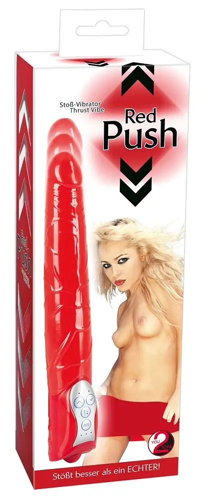 Вібратор You2Toys Red Push 19.5 см червоний - фото 7
