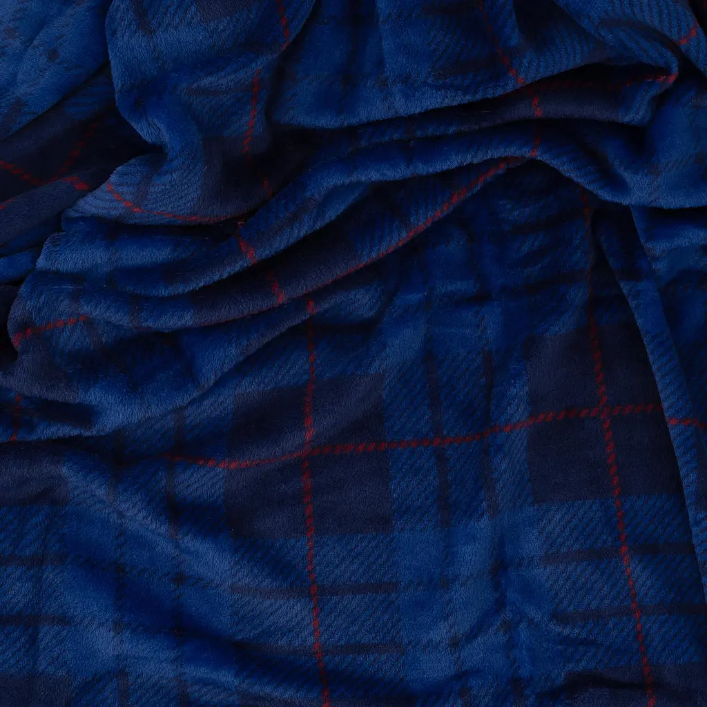 Плед Ardesto Flannel 160х200 см 100% полиэстер клеточка синий pbe0050494 - фото 4